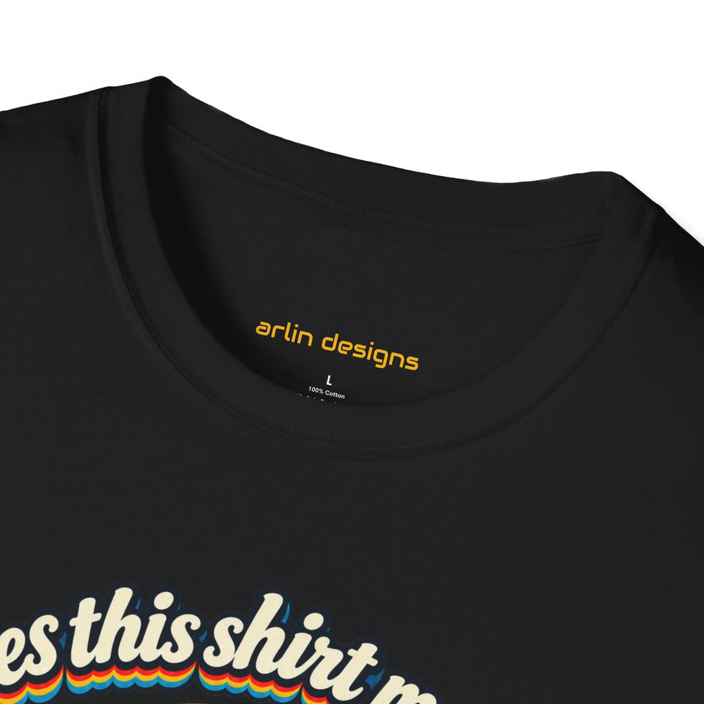 Fishing T-Shirt — “Does This Shirt Make My BASS Look Big?” Retro Sunset Bass Tee