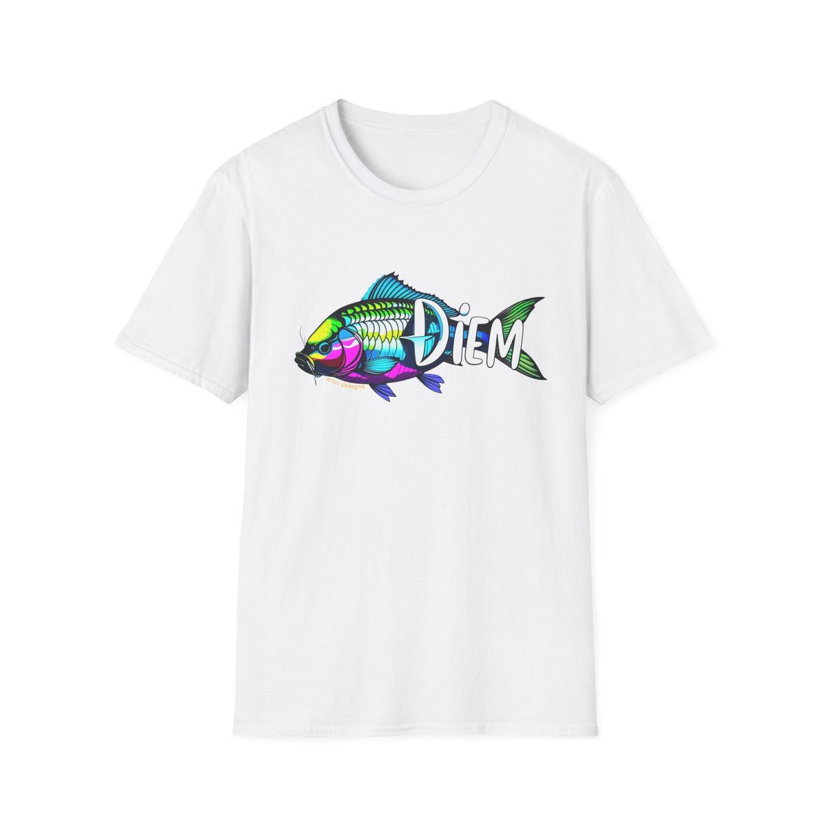 Carpe Diem Colorful Fish T-Shirt — Seize the Day Fishing Graphic Tee