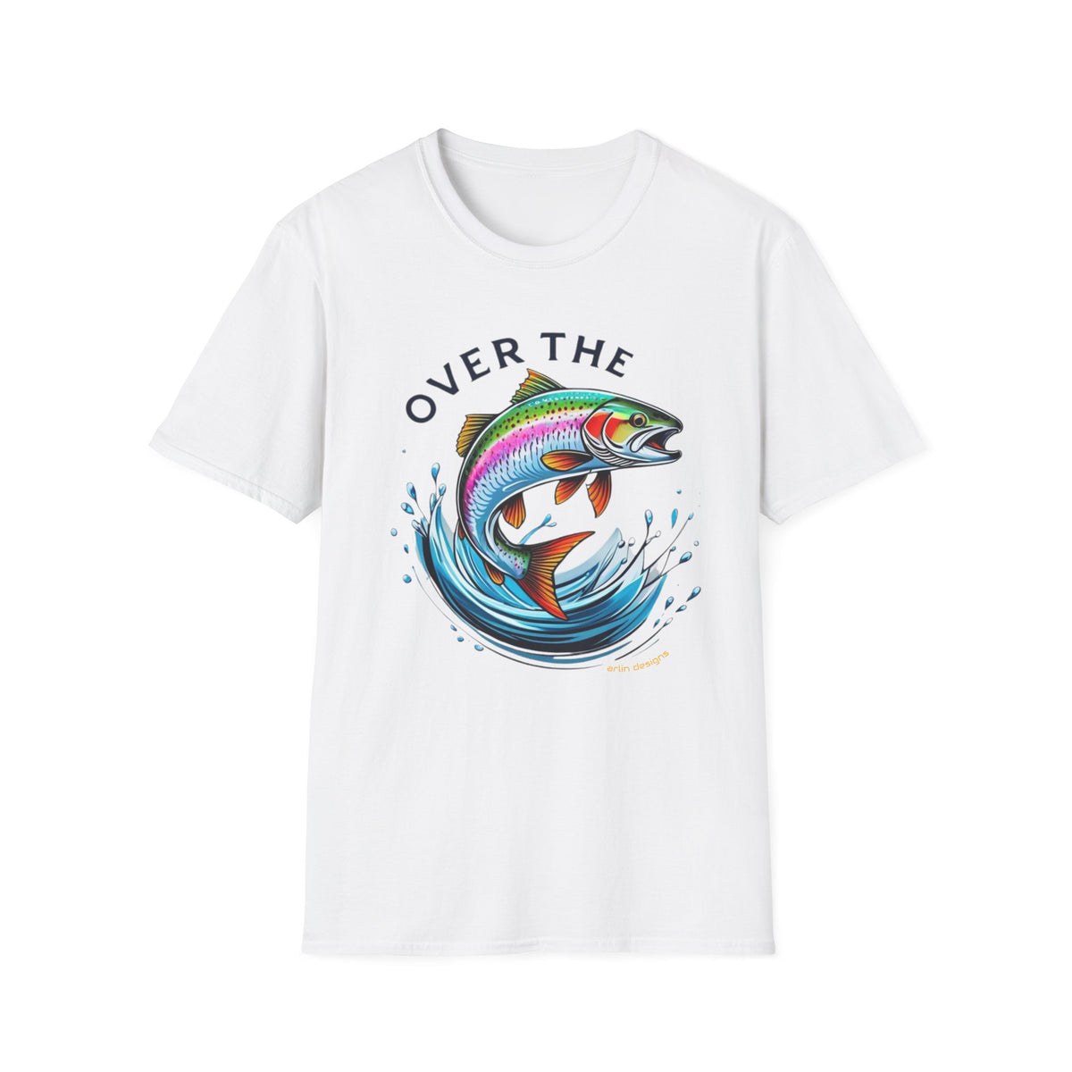 Rainbow Trout 'Over The' Graphic T-Shirt — Fishing Tee for Trout Lovers