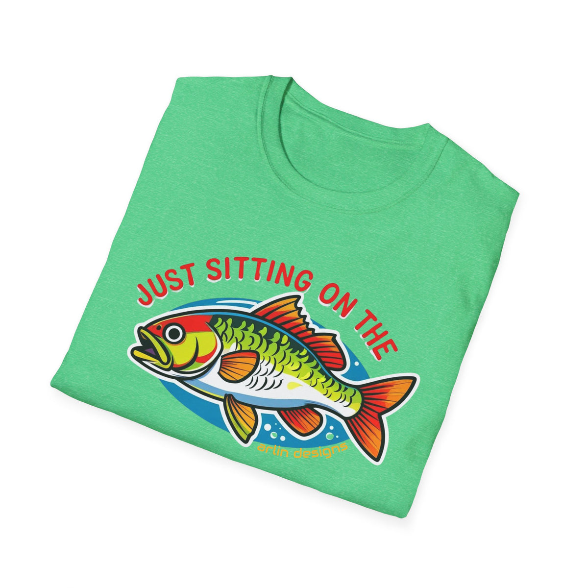 "Just Sitting on the Perch" Fishing T-Shirt — Funny Fish Graphic Tee