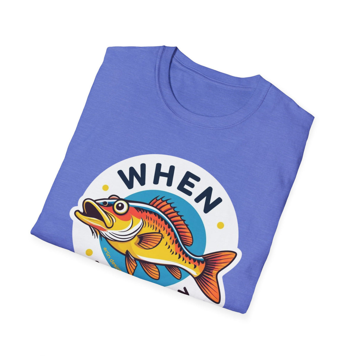 When Walleye See You Again Fishing T-Shirt — Retro Colorful Fish Graphic Tee