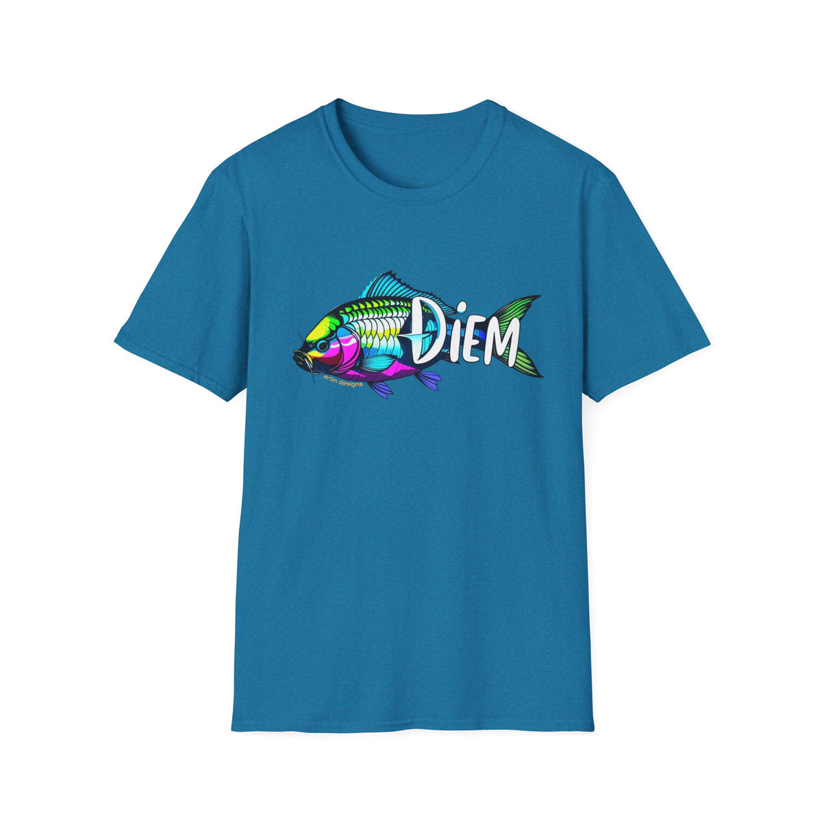 Carpe Diem Colorful Fish T-Shirt — Seize the Day Fishing Graphic Tee