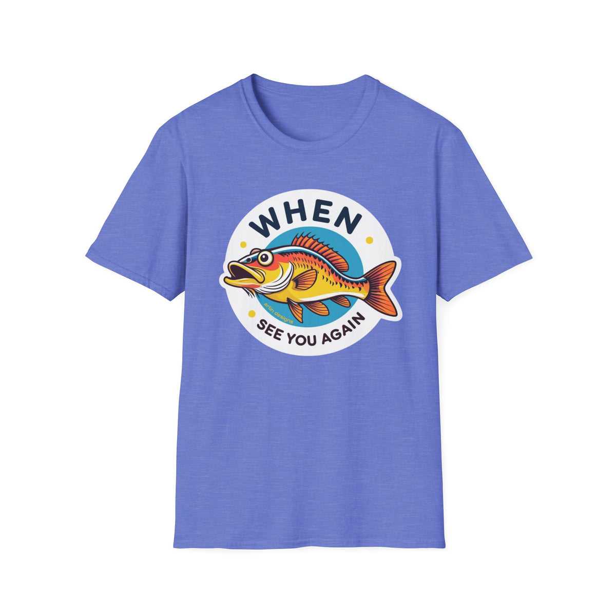 When Walleye See You Again Fishing T-Shirt — Retro Colorful Fish Graphic Tee
