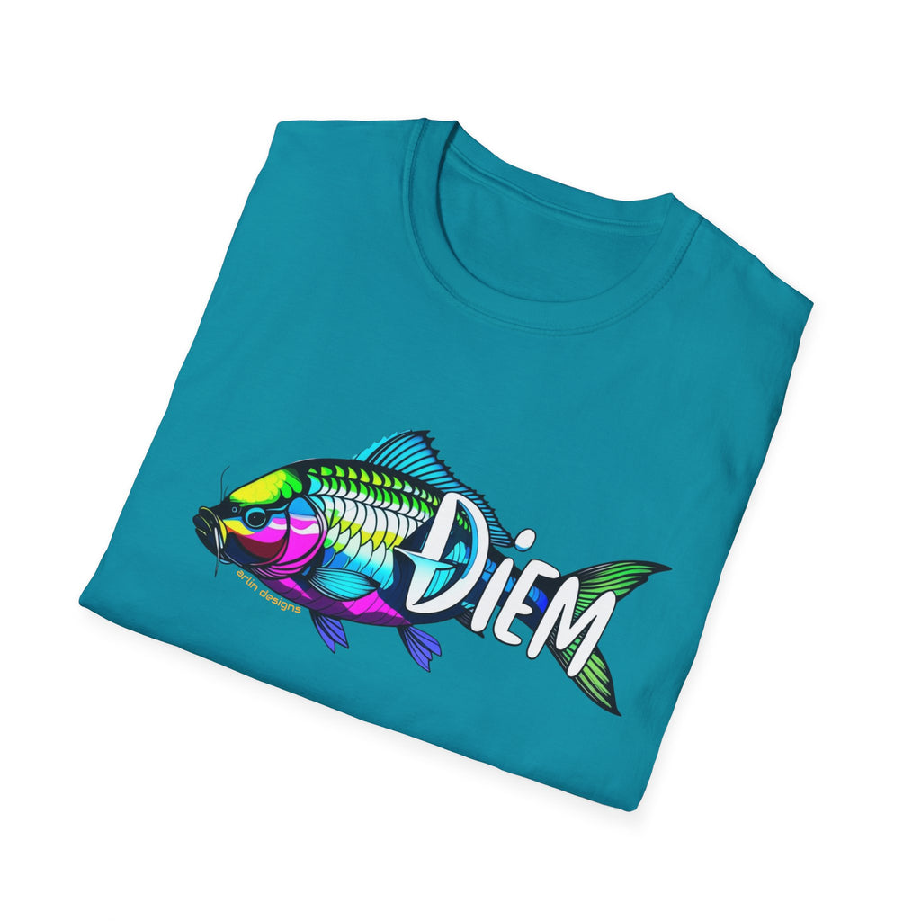 Carpe Diem Colorful Fish T-Shirt — Seize the Day Fishing Graphic Tee