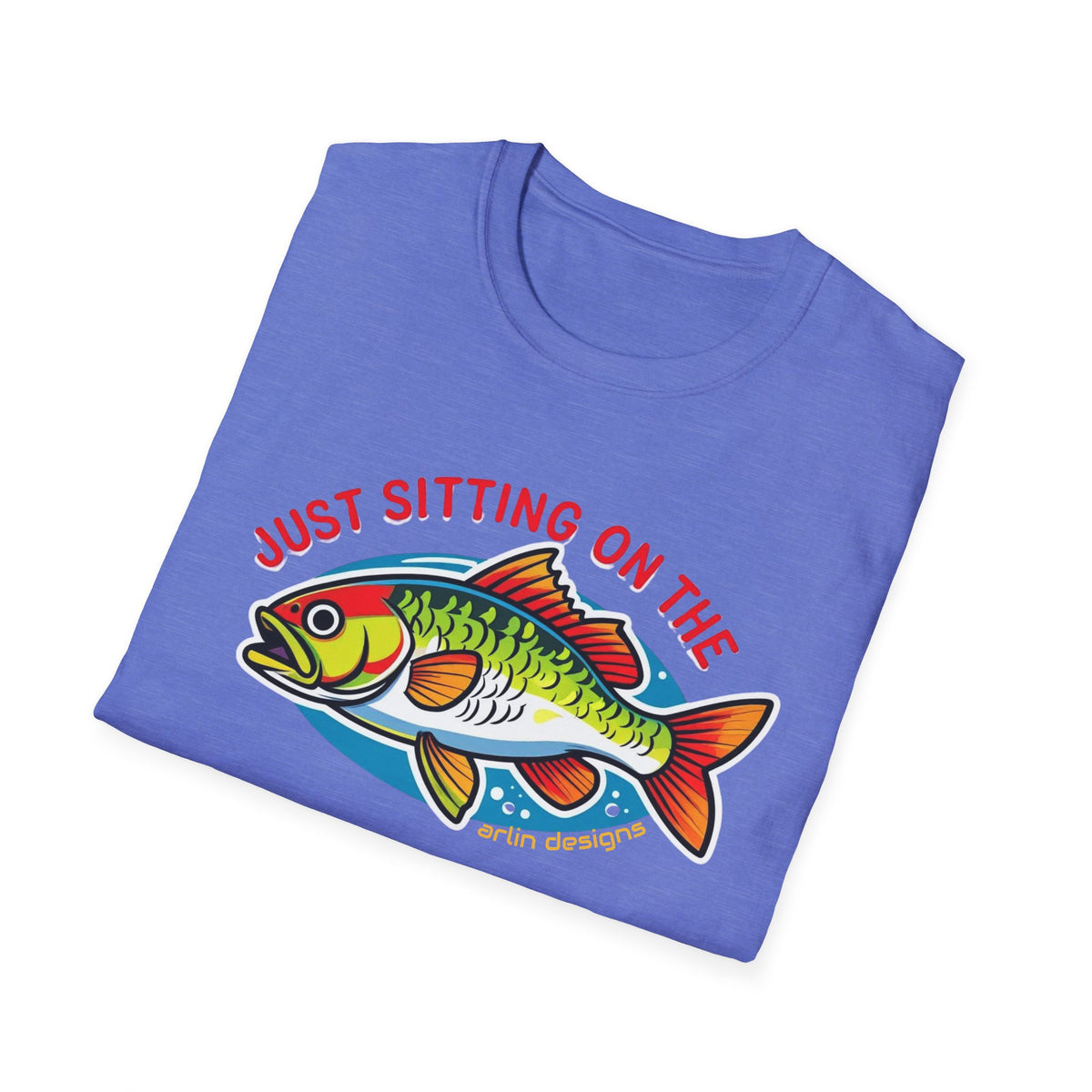 "Just Sitting on the Perch" Fishing T-Shirt — Funny Fish Graphic Tee