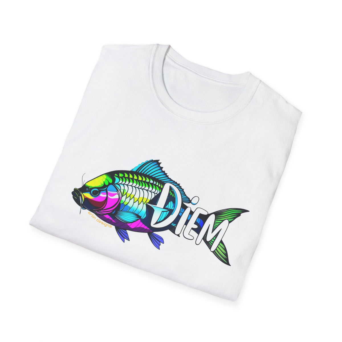 Carpe Diem Colorful Fish T-Shirt — Seize the Day Fishing Graphic Tee