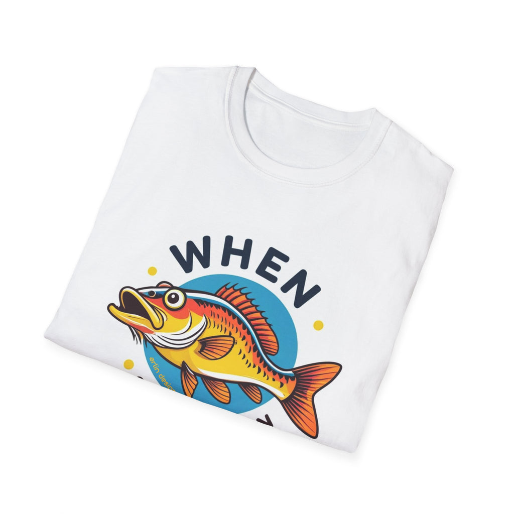 When Walleye See You Again Fishing T-Shirt — Retro Colorful Fish Graphic Tee