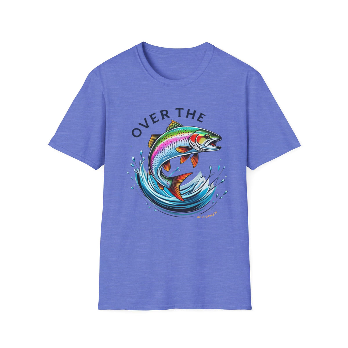 Rainbow Trout 'Over The' Graphic T-Shirt — Fishing Tee for Trout Lovers