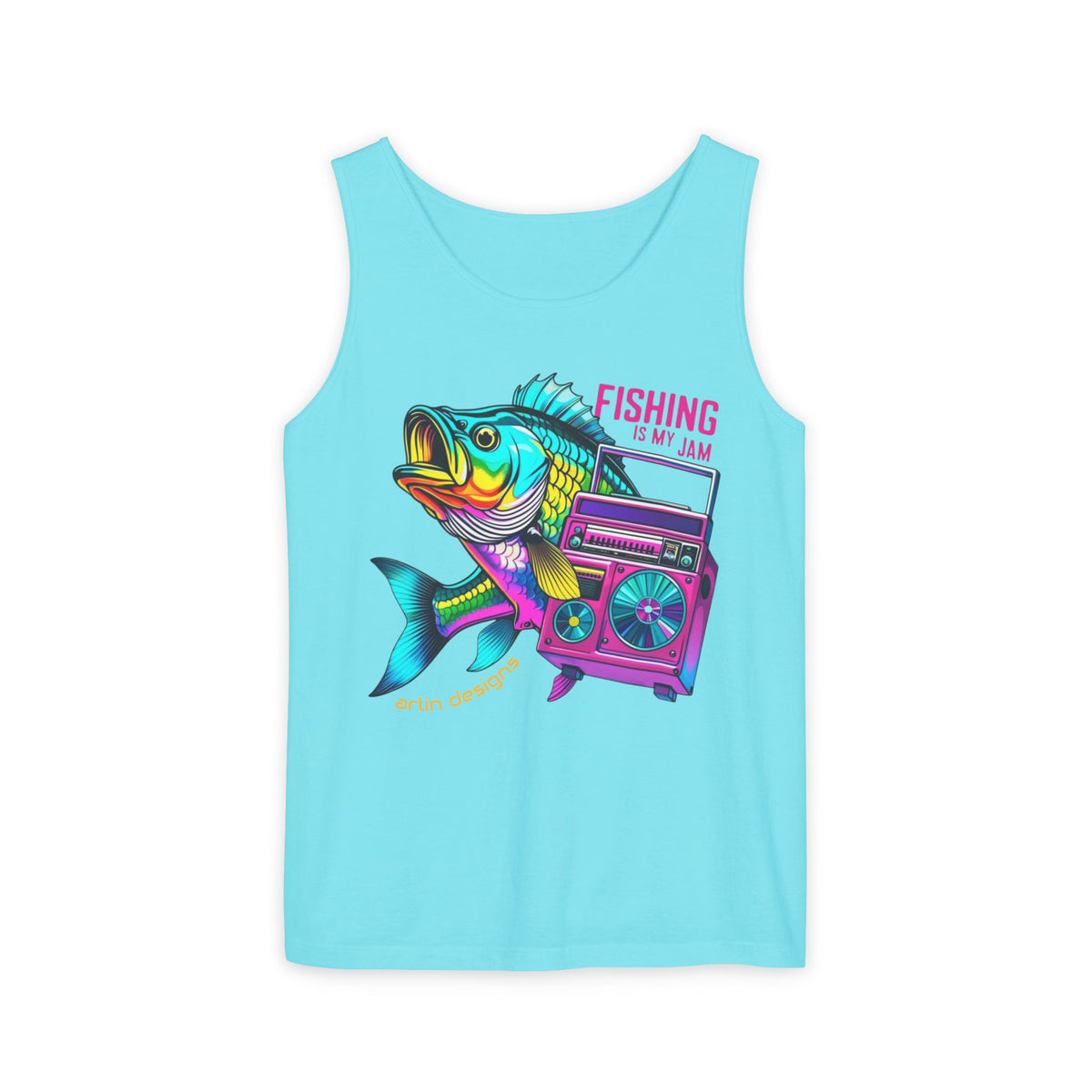 Fishing Slogan Tank Top — Beach Day Graphic Tee for Anglers