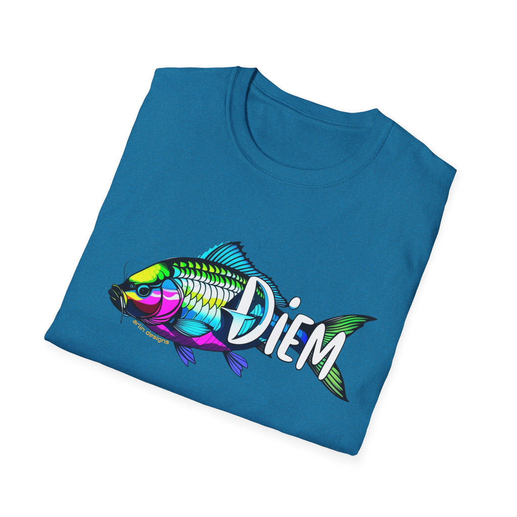 Carpe Diem Colorful Fish T-Shirt — Seize the Day Fishing Graphic Tee