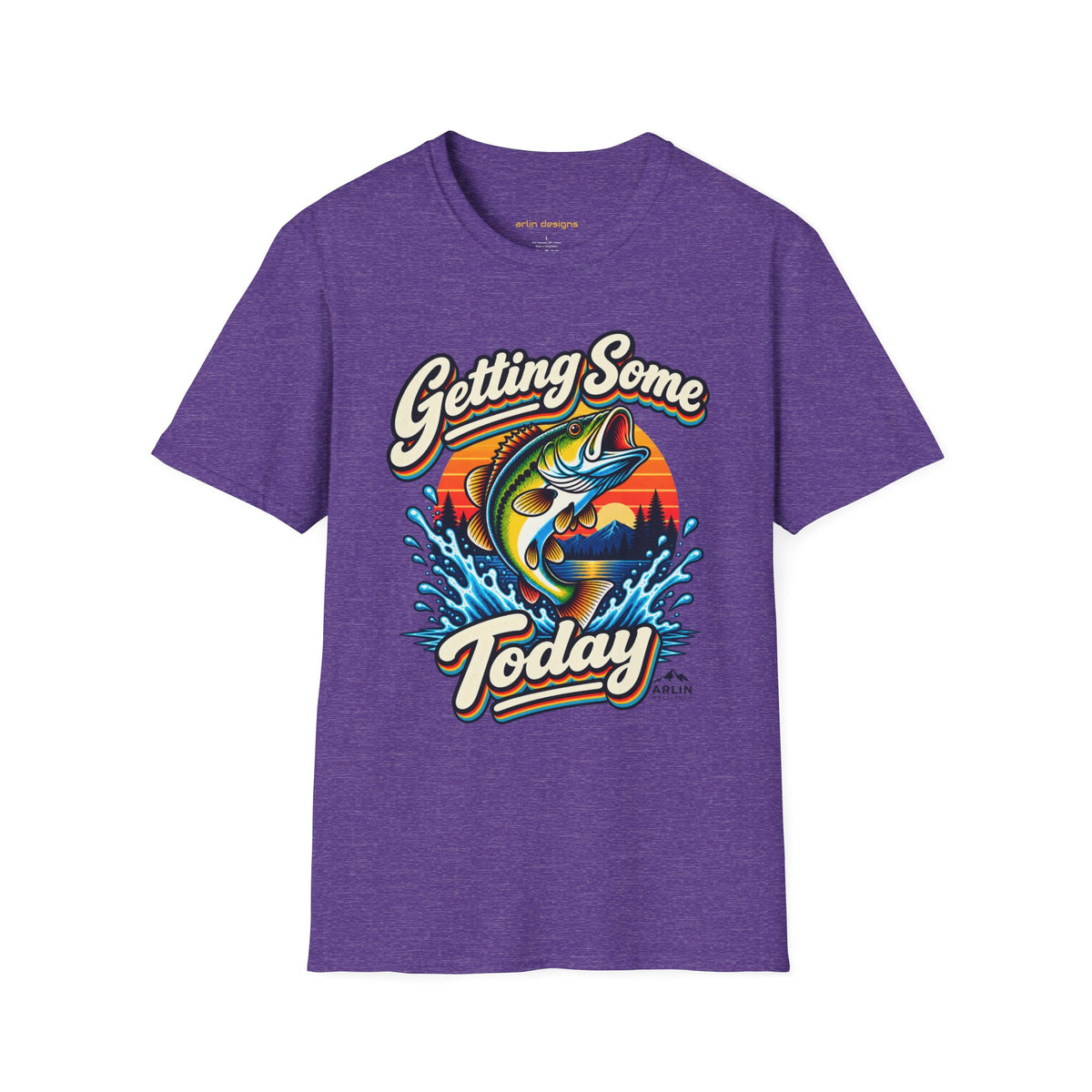 Fishing T-Shirt — "Getting Some BASS Today" Retro Bass Graphic