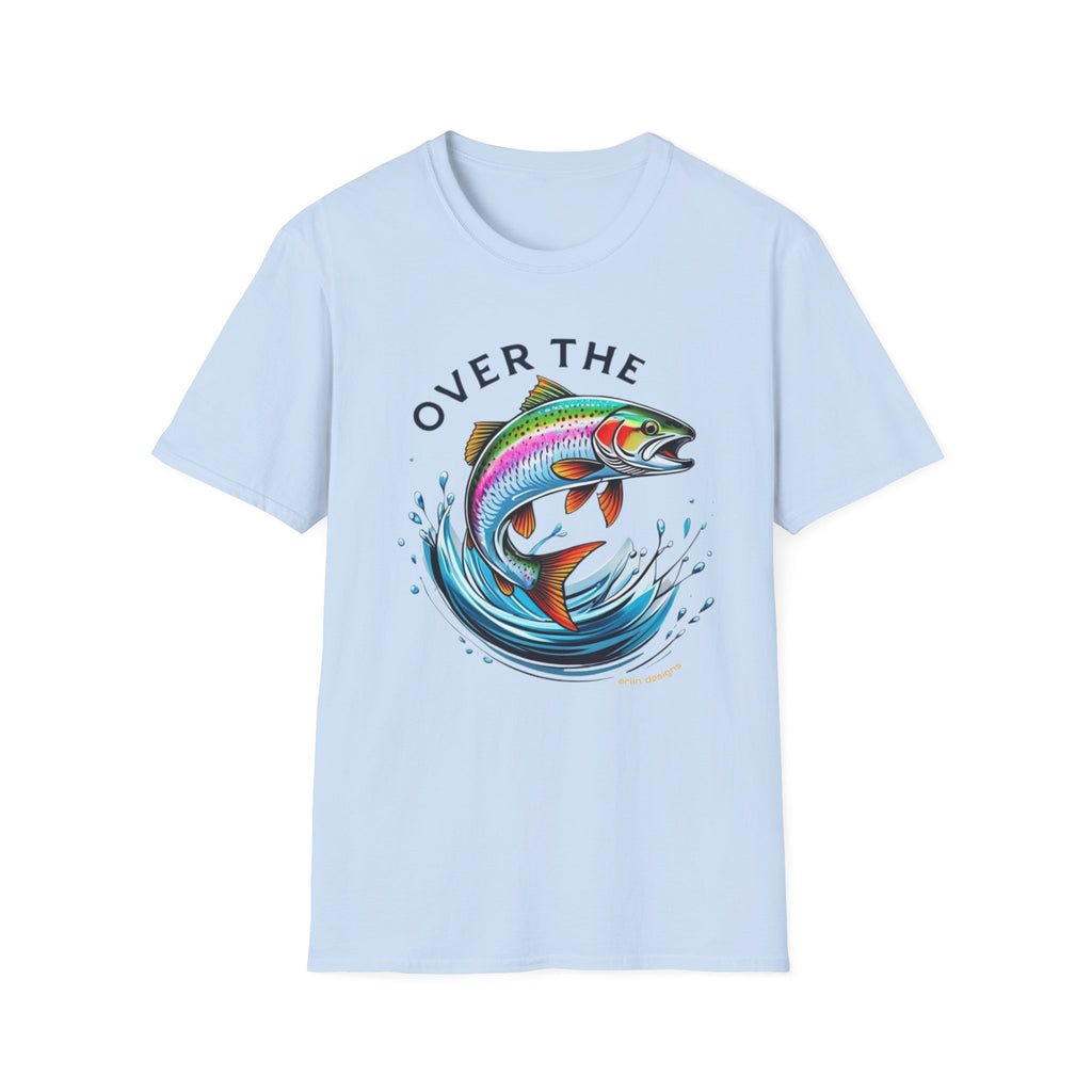 Rainbow Trout 'Over The' Graphic T-Shirt — Fishing Tee for Trout Lovers