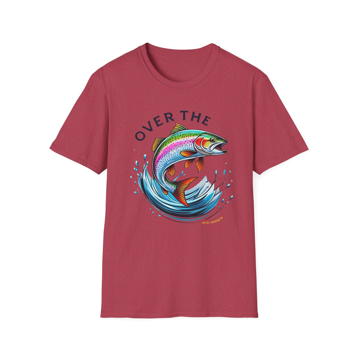 Rainbow Trout 'Over The' Graphic T-Shirt — Fishing Tee for Trout Lovers
