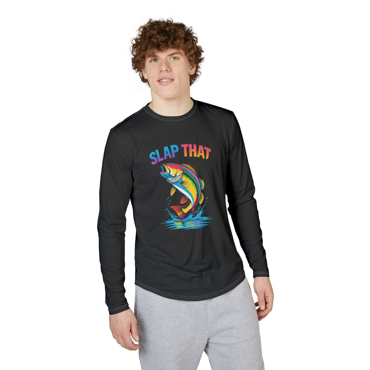 Men's UV Fishing Shirt — Long Sleeve SPF Sun Protection Top for Anglers