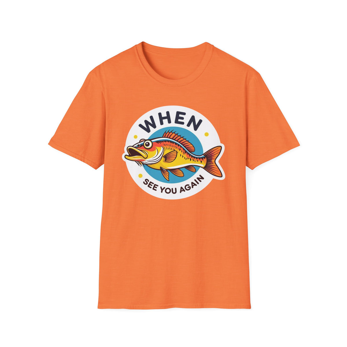 When Walleye See You Again Fishing T-Shirt — Retro Colorful Fish Graphic Tee