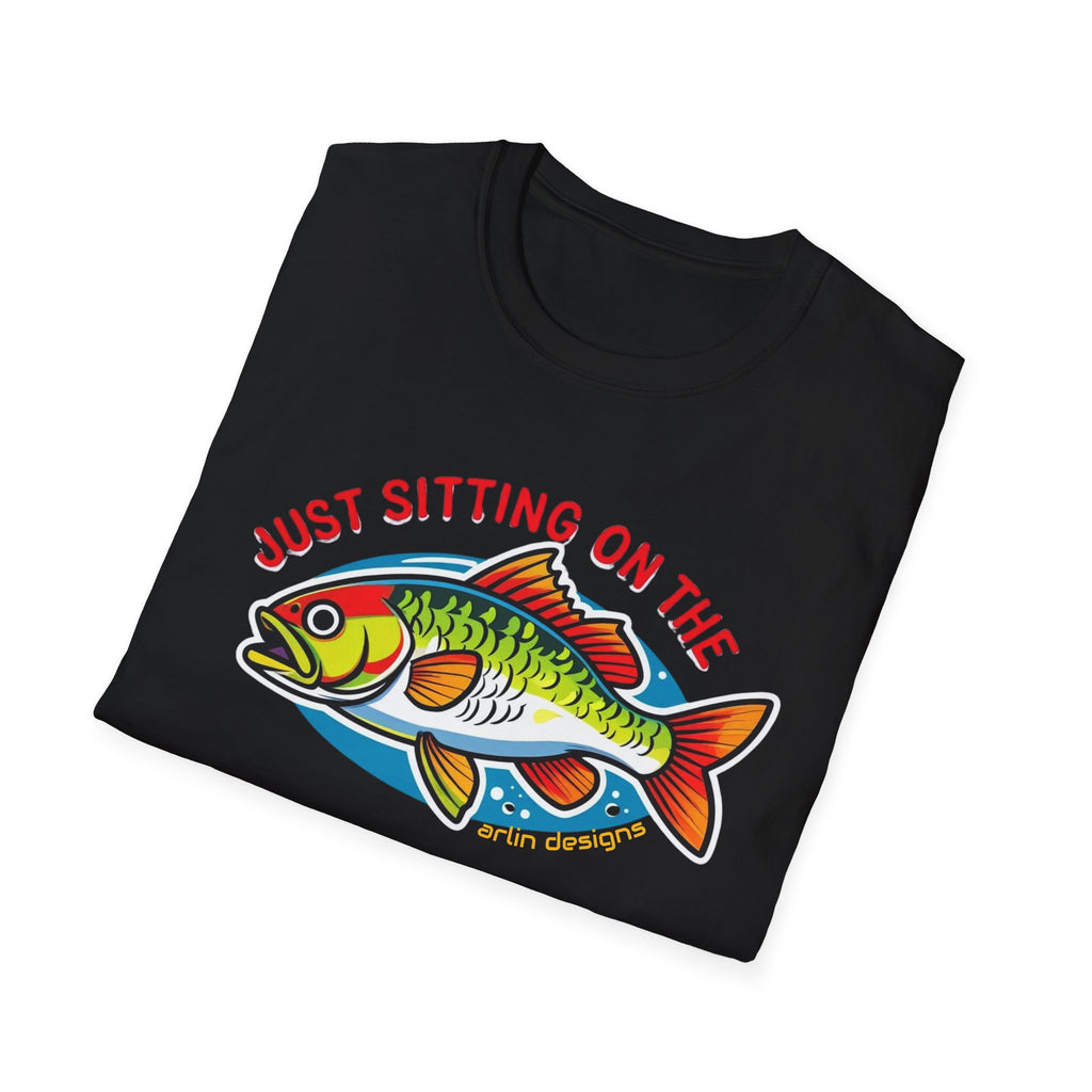 "Just Sitting on the Perch" Fishing T-Shirt — Funny Fish Graphic Tee
