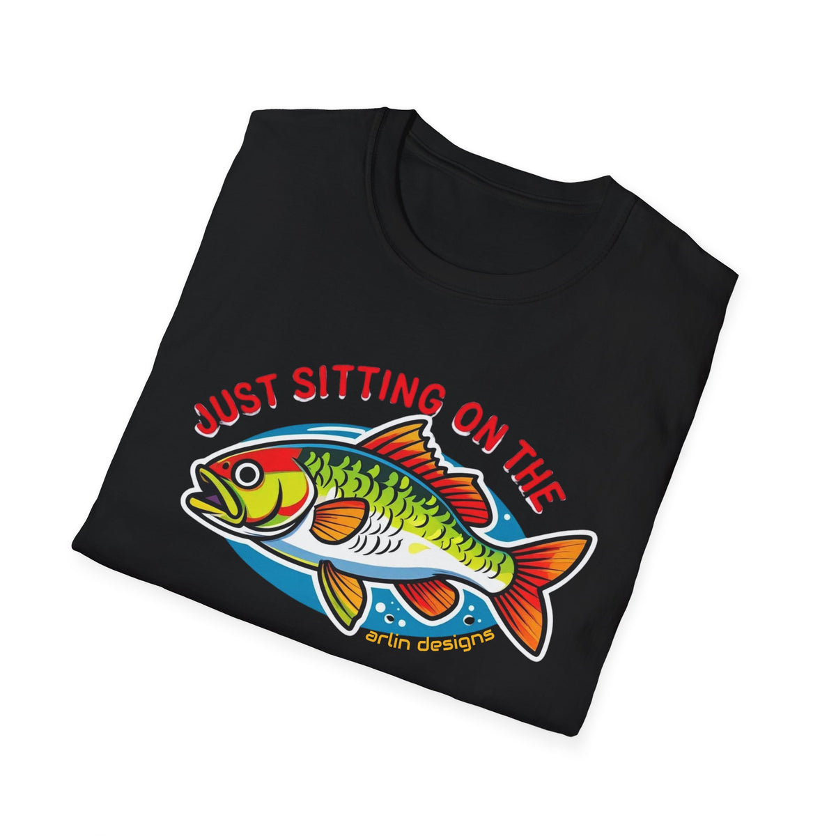 "Just Sitting on the Perch" Fishing T-Shirt — Funny Fish Graphic Tee