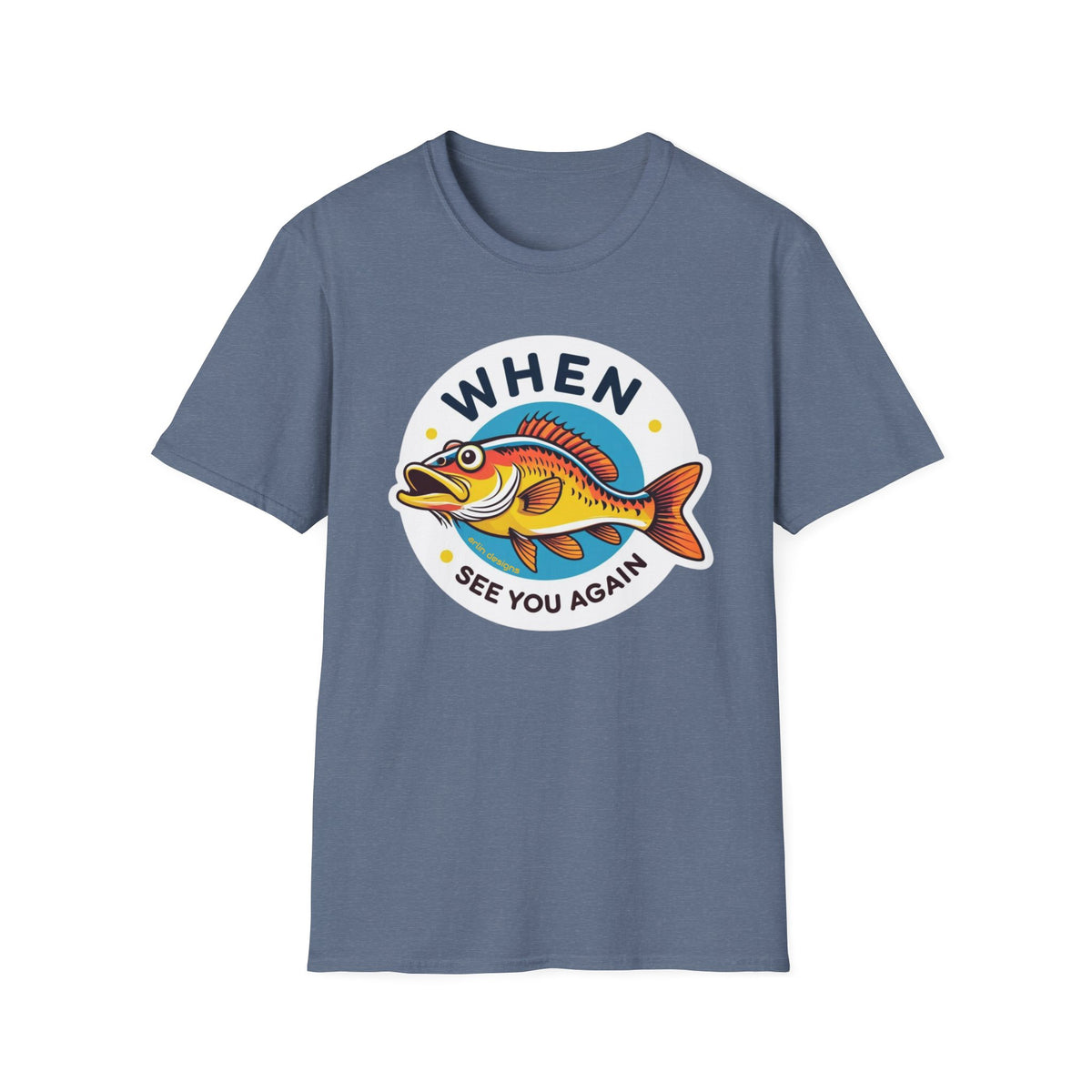 When Walleye See You Again Fishing T-Shirt — Retro Colorful Fish Graphic Tee