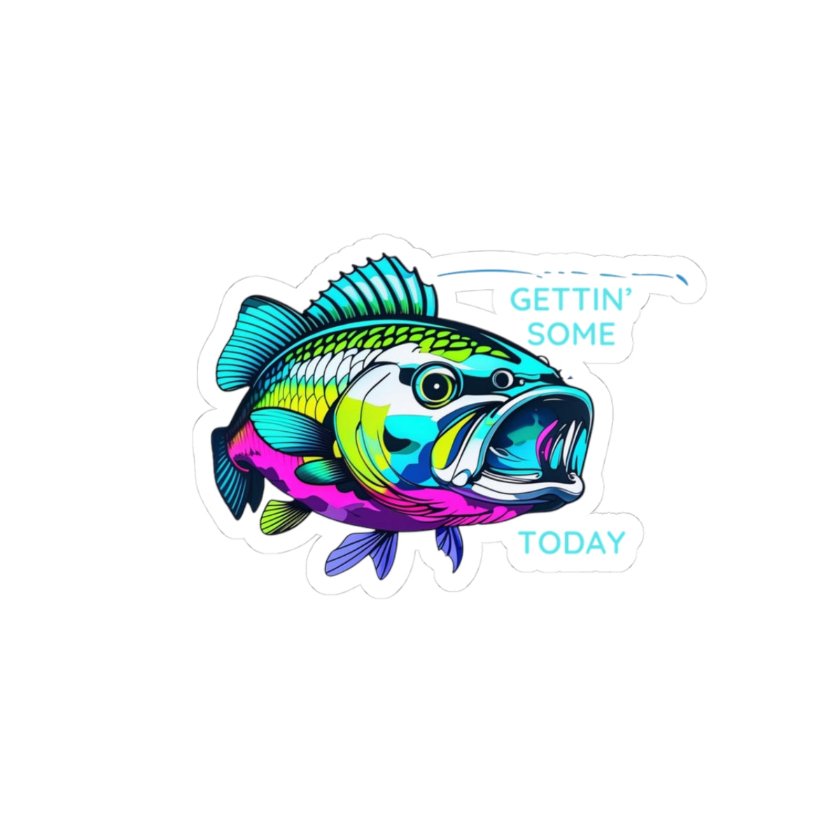 Vibrant Fish Kiss-Cut Stickers — Colorful Fishing Decals for Anglers