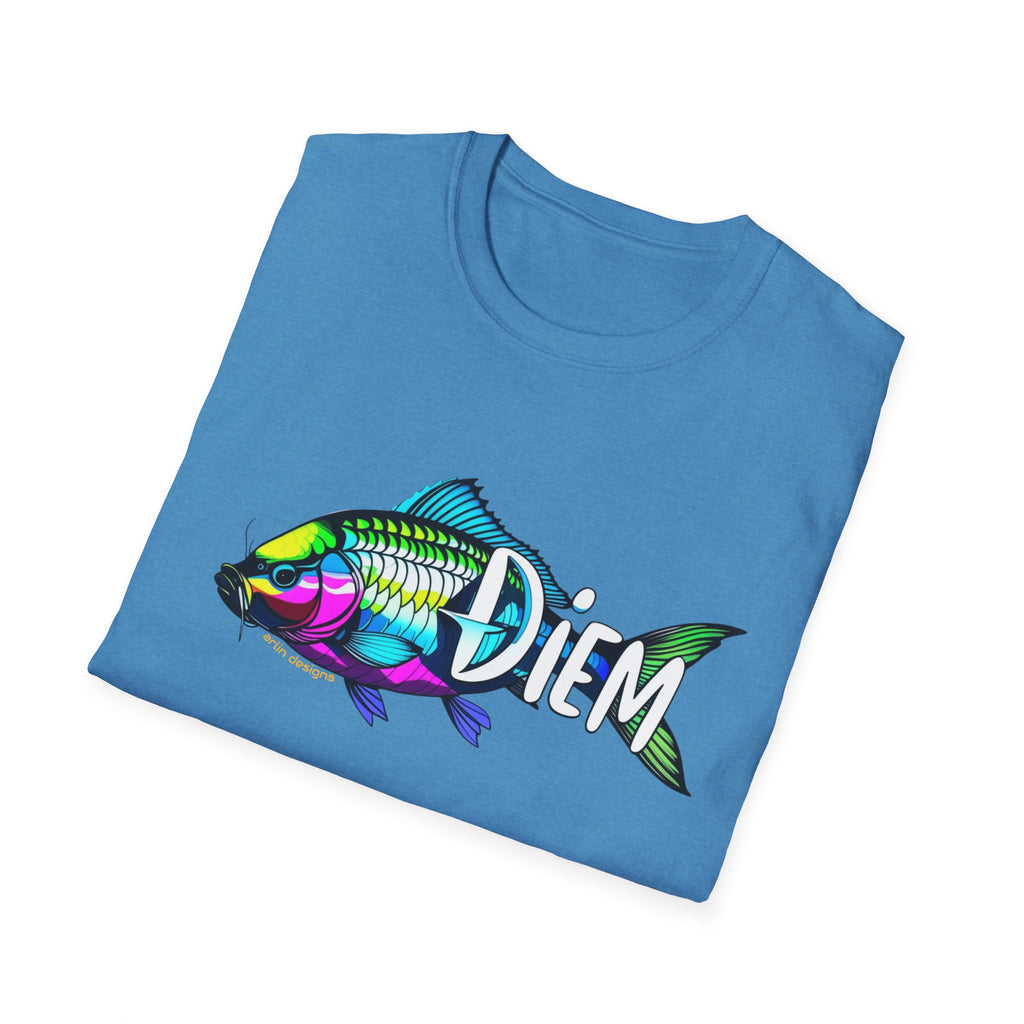 Carpe Diem Colorful Fish T-Shirt — Seize the Day Fishing Graphic Tee