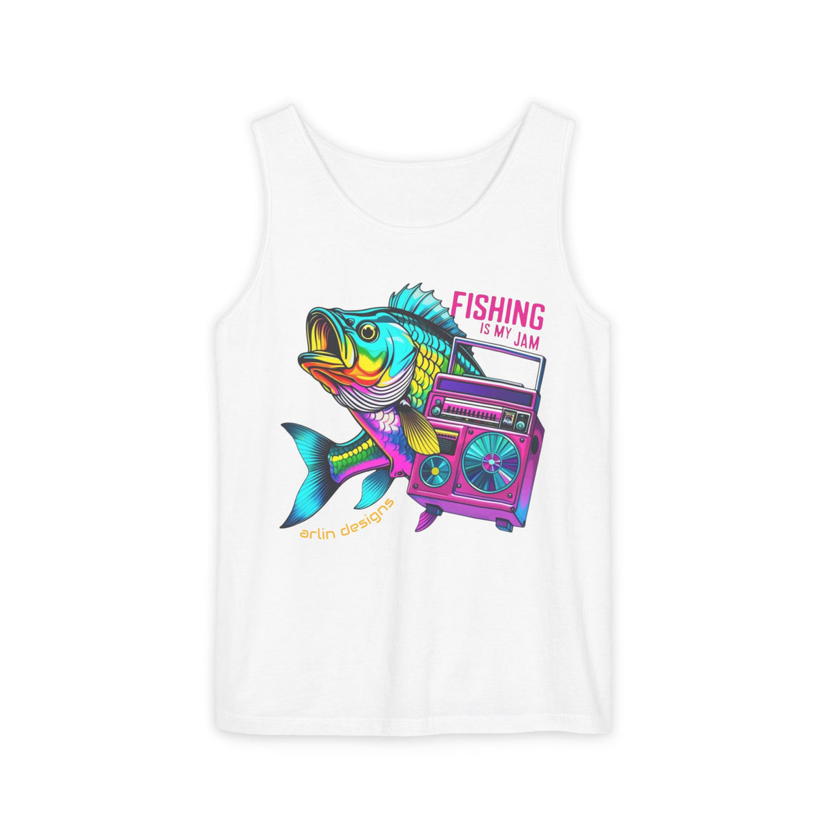 Fishing Slogan Tank Top — Beach Day Graphic Tee for Anglers