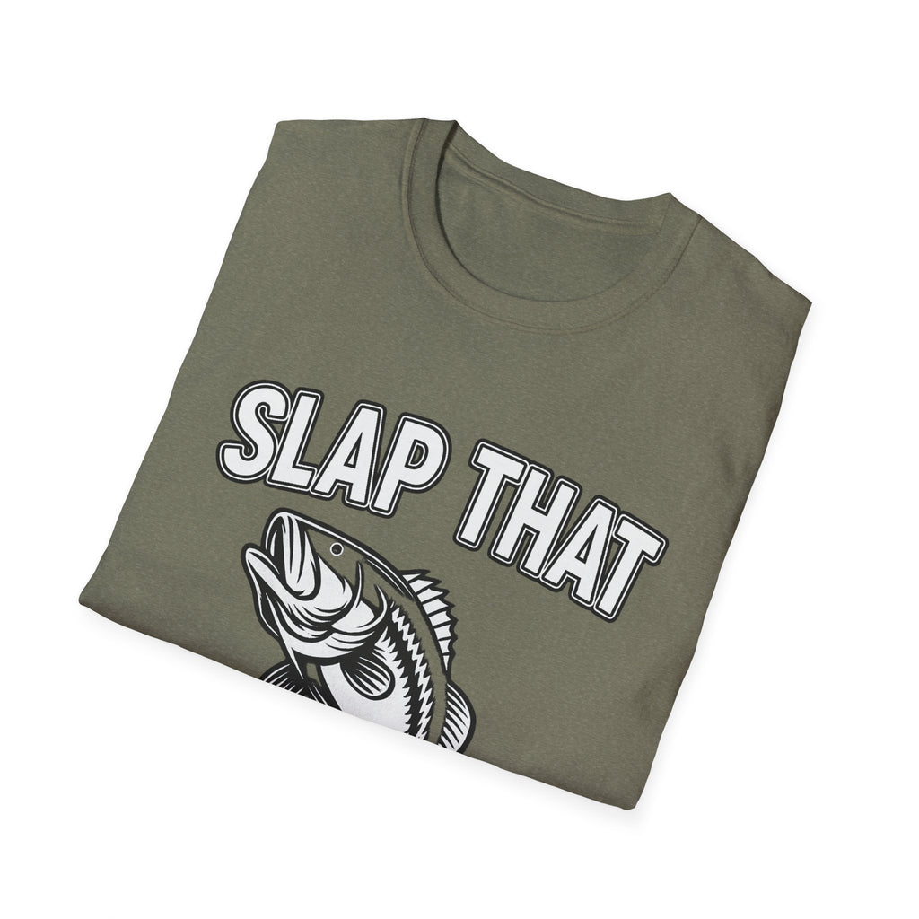 Slap That Bass T-Shirt — Funny Fishing Graphic Tee