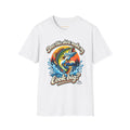 Fishing T-Shirt — “Does This Shirt Make My BASS Look Big?” Retro Sunset Bass Tee