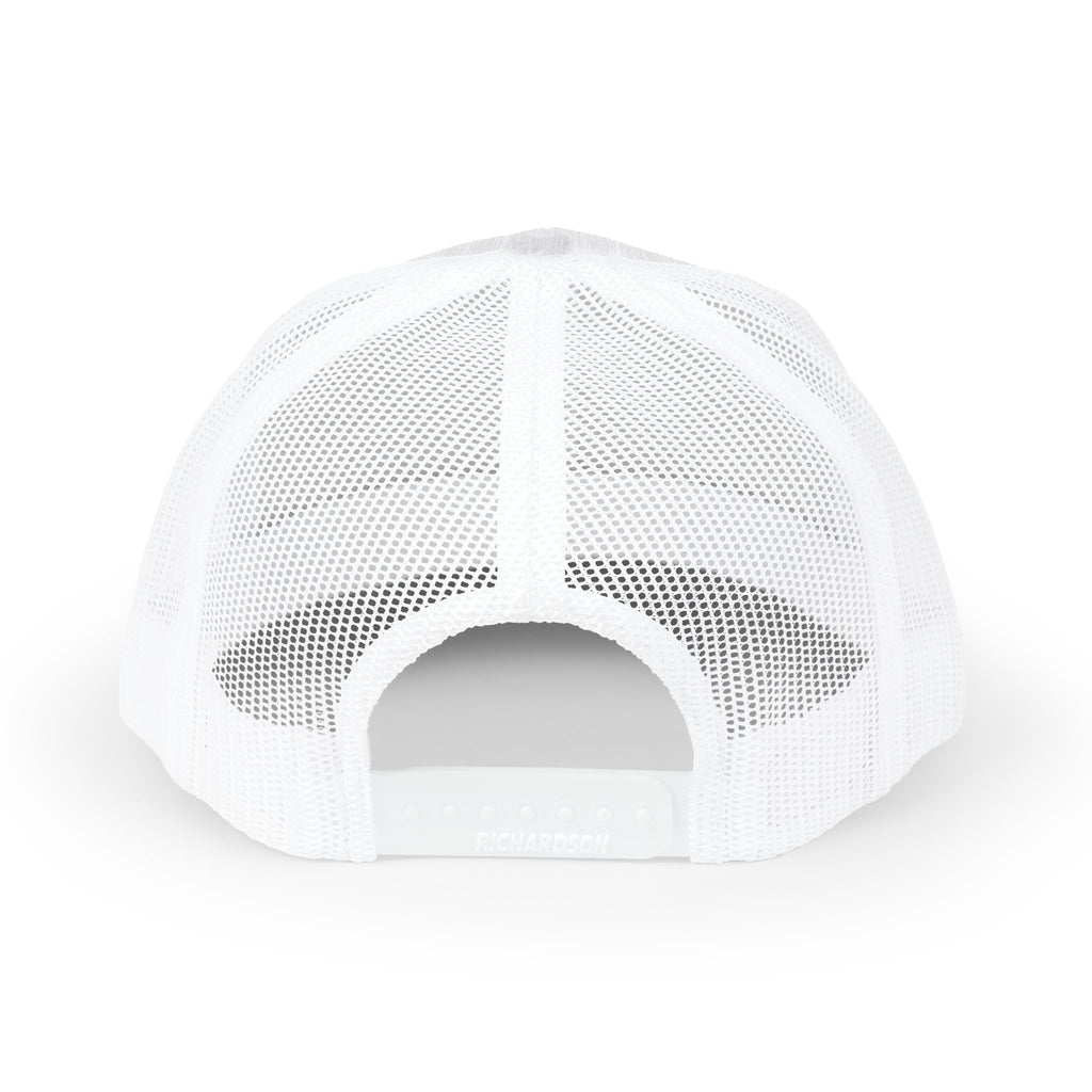 Fishing Trip Snapback Trucker Cap — Retro Fish & Radio Design