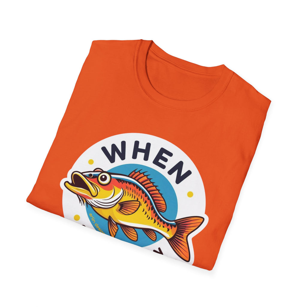 When Walleye See You Again Fishing T-Shirt — Retro Colorful Fish Graphic Tee