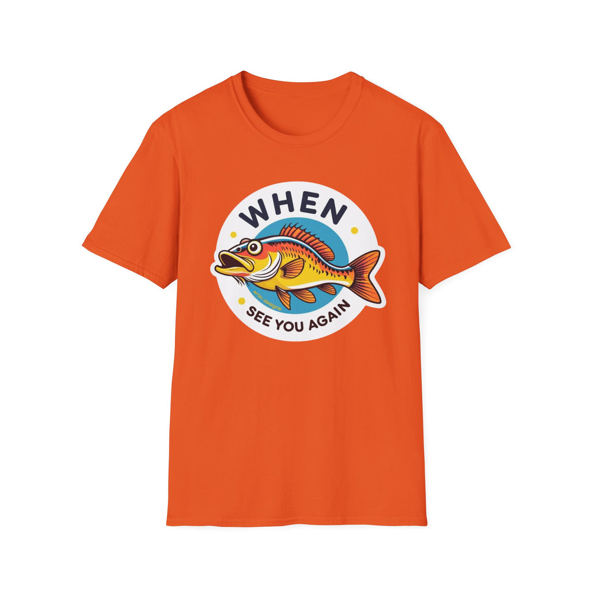 When Walleye See You Again Fishing T-Shirt — Retro Colorful Fish Graphic Tee