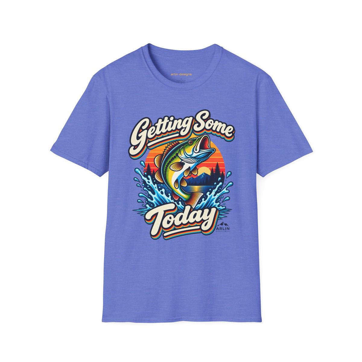Fishing T-Shirt — "Getting Some BASS Today" Retro Bass Graphic