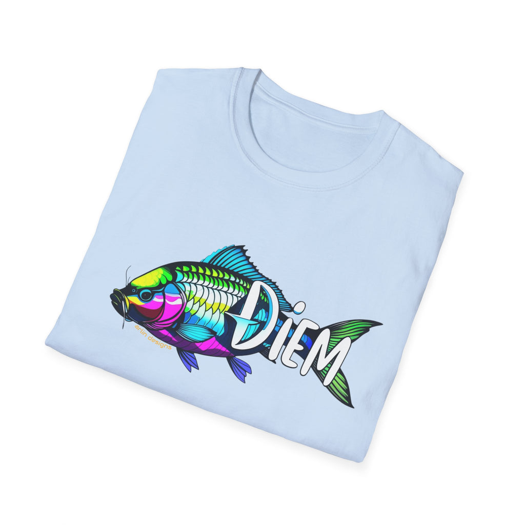 Carpe Diem Colorful Fish T-Shirt — Seize the Day Fishing Graphic Tee