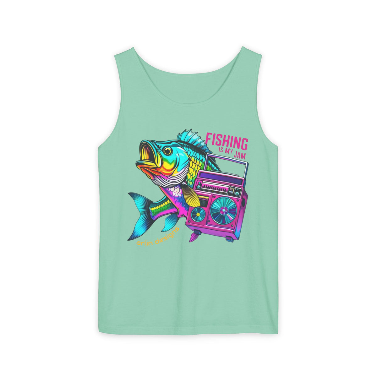 Fishing Slogan Tank Top — Beach Day Graphic Tee for Anglers