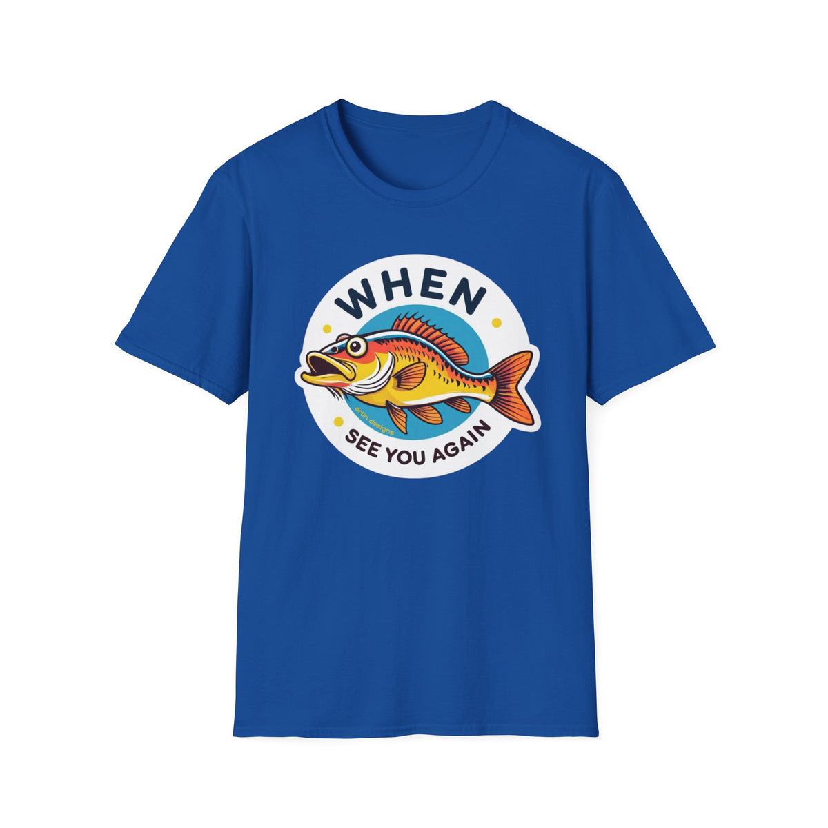 When Walleye See You Again Fishing T-Shirt — Retro Colorful Fish Graphic Tee