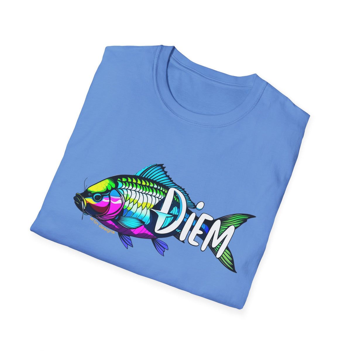 Carpe Diem Colorful Fish T-Shirt — Seize the Day Fishing Graphic Tee