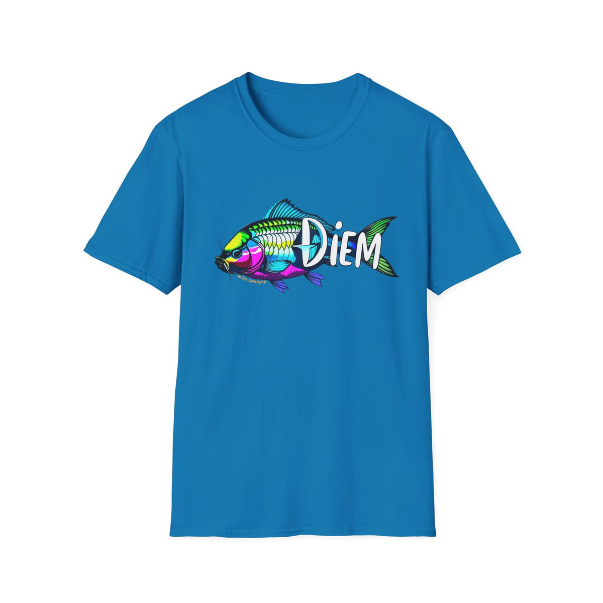 Carpe Diem Colorful Fish T-Shirt — Seize the Day Fishing Graphic Tee