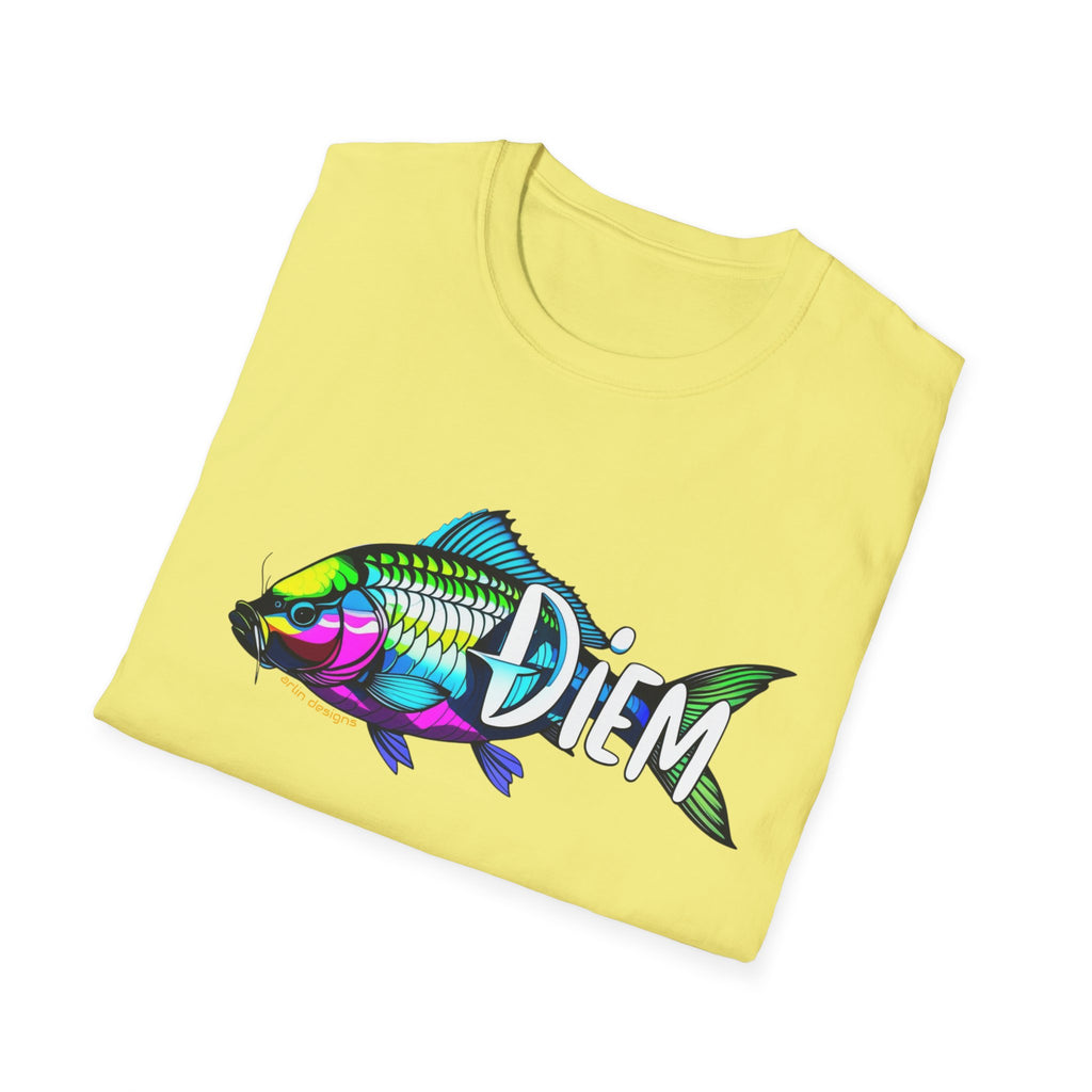 Carpe Diem Colorful Fish T-Shirt — Seize the Day Fishing Graphic Tee