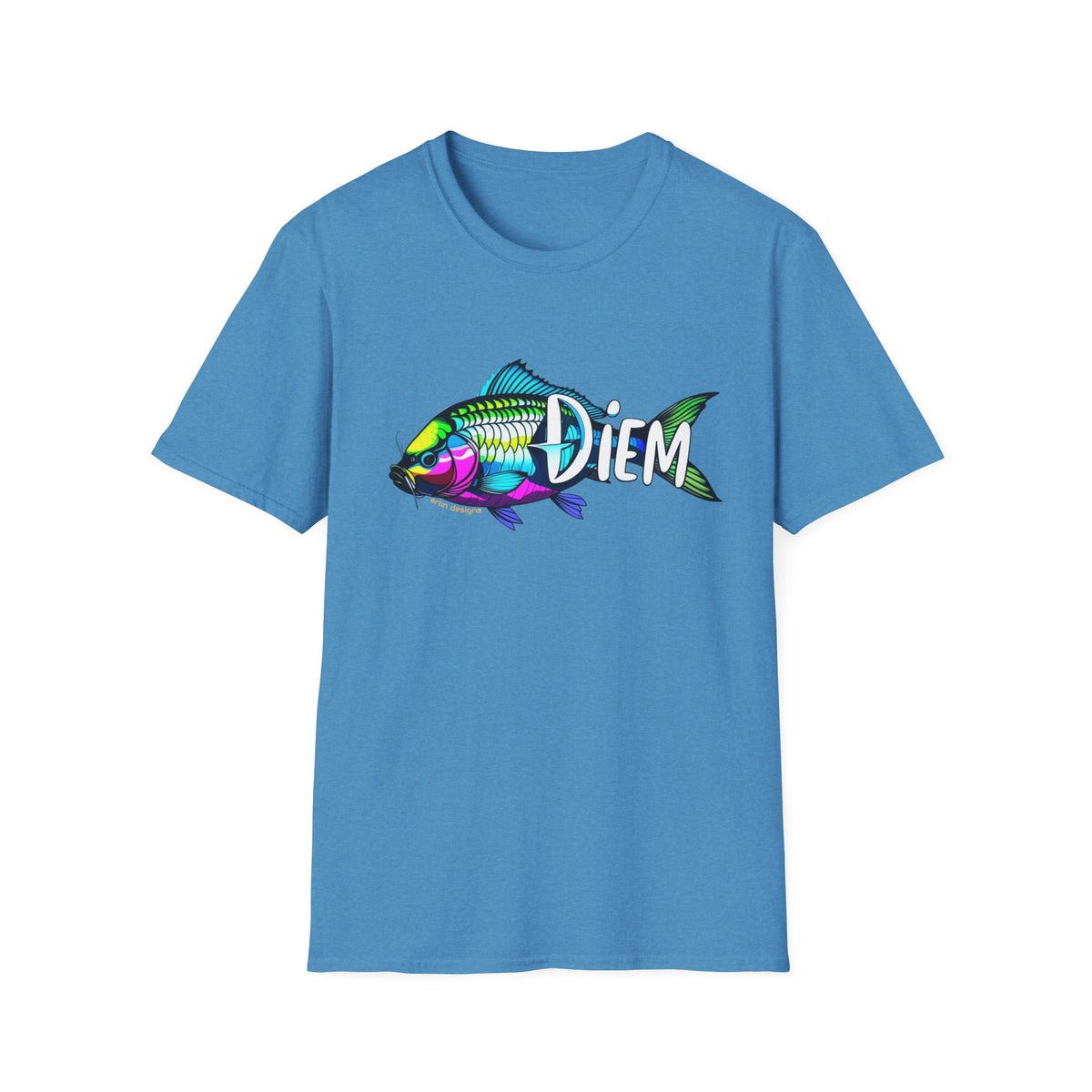 Carpe Diem Colorful Fish T-Shirt — Seize the Day Fishing Graphic Tee