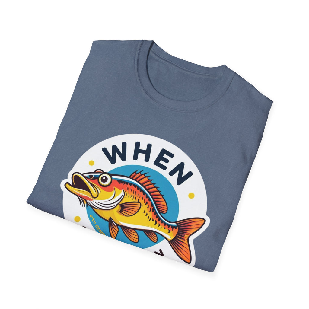 When Walleye See You Again Fishing T-Shirt — Retro Colorful Fish Graphic Tee