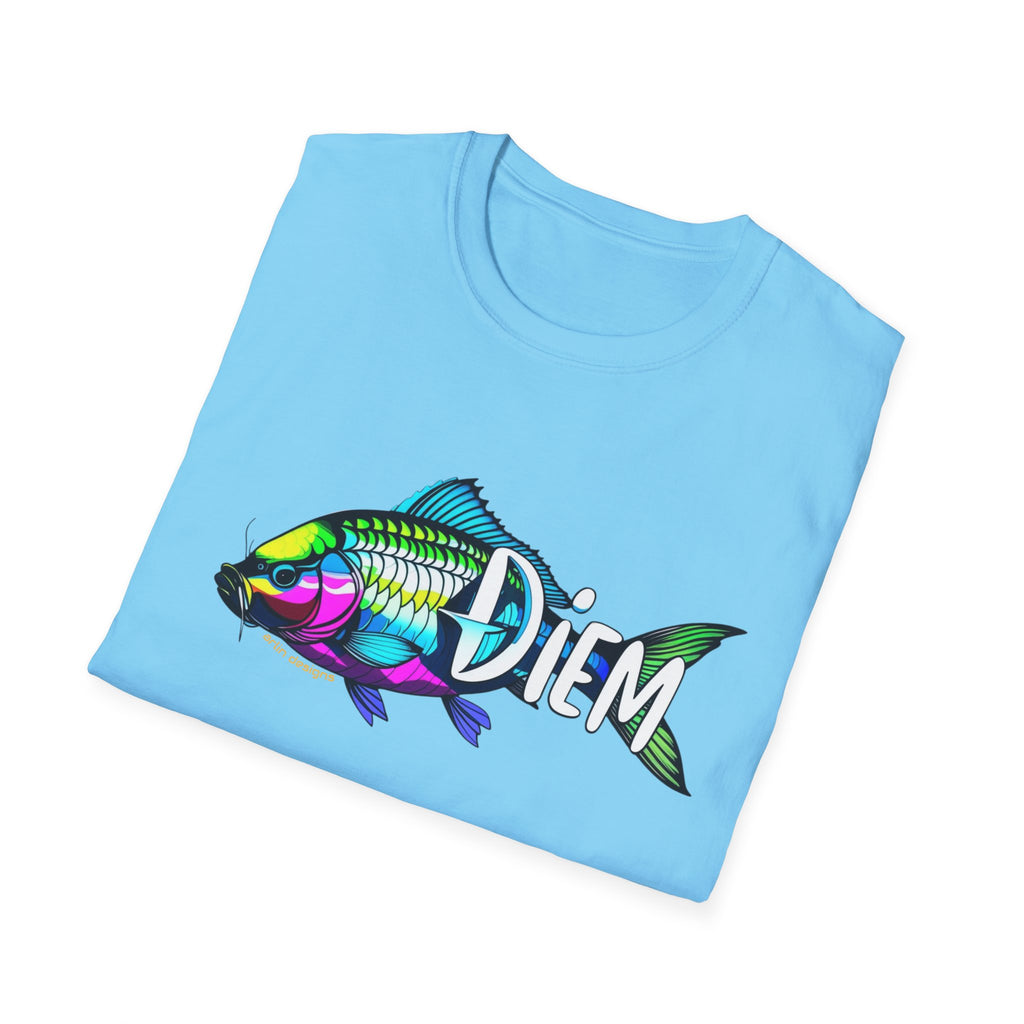 Carpe Diem Colorful Fish T-Shirt — Seize the Day Fishing Graphic Tee