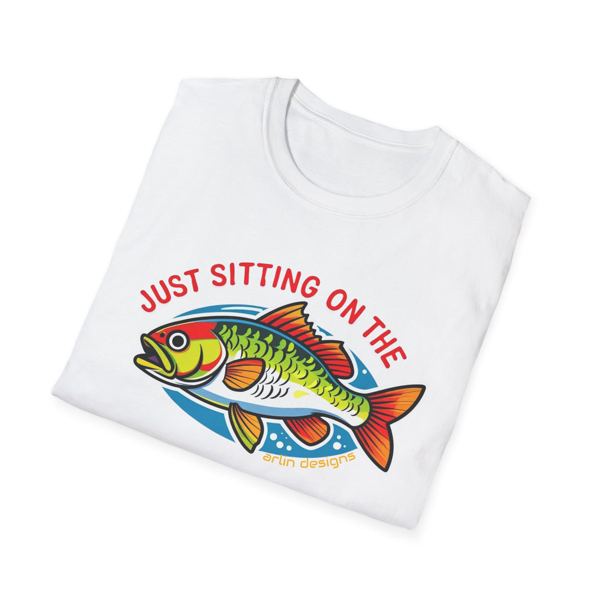 "Just Sitting on the Perch" Fishing T-Shirt — Funny Fish Graphic Tee