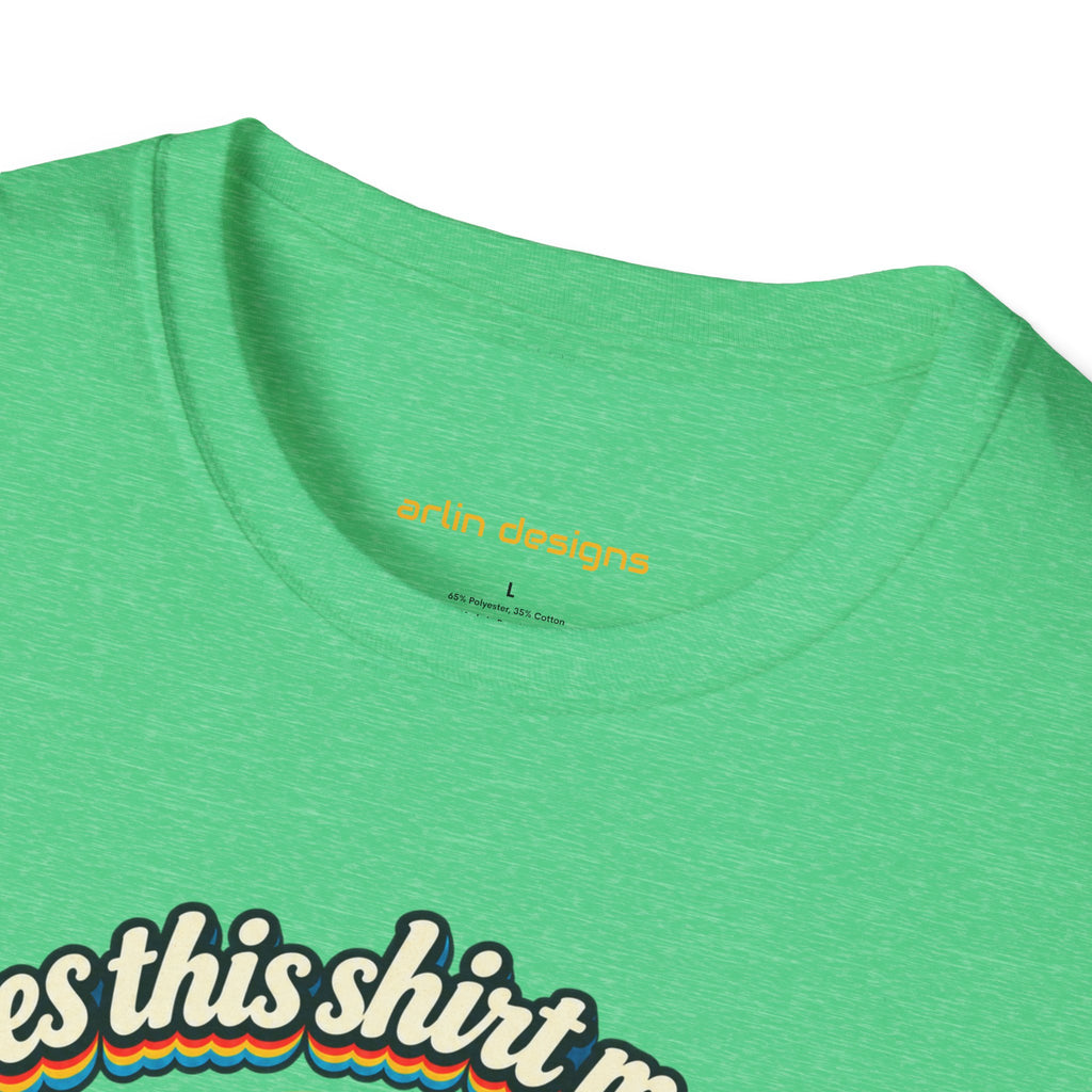 Fishing T-Shirt — “Does This Shirt Make My BASS Look Big?” Retro Sunset Bass Tee