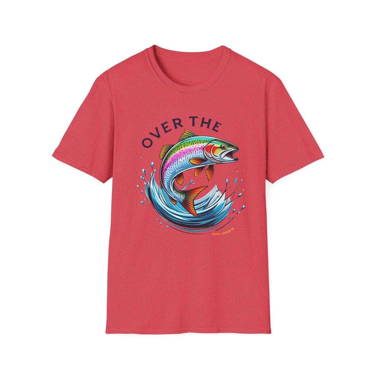 Rainbow Trout 'Over The' Graphic T-Shirt — Fishing Tee for Trout Lovers