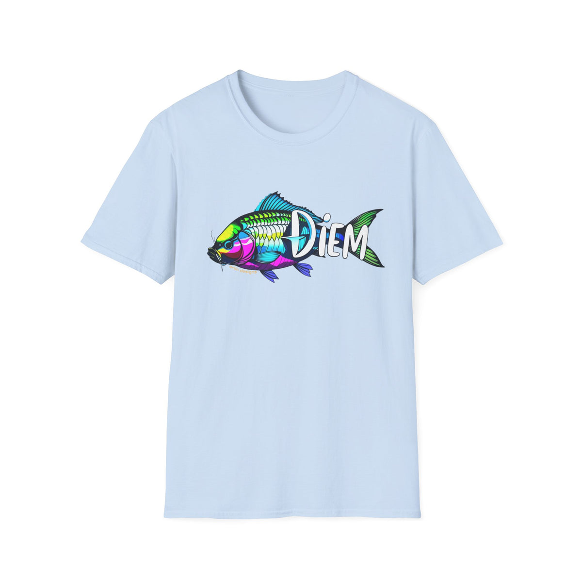 Carpe Diem Colorful Fish T-Shirt — Seize the Day Fishing Graphic Tee