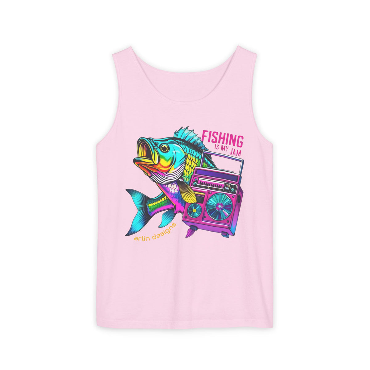 Fishing Slogan Tank Top — Beach Day Graphic Tee for Anglers
