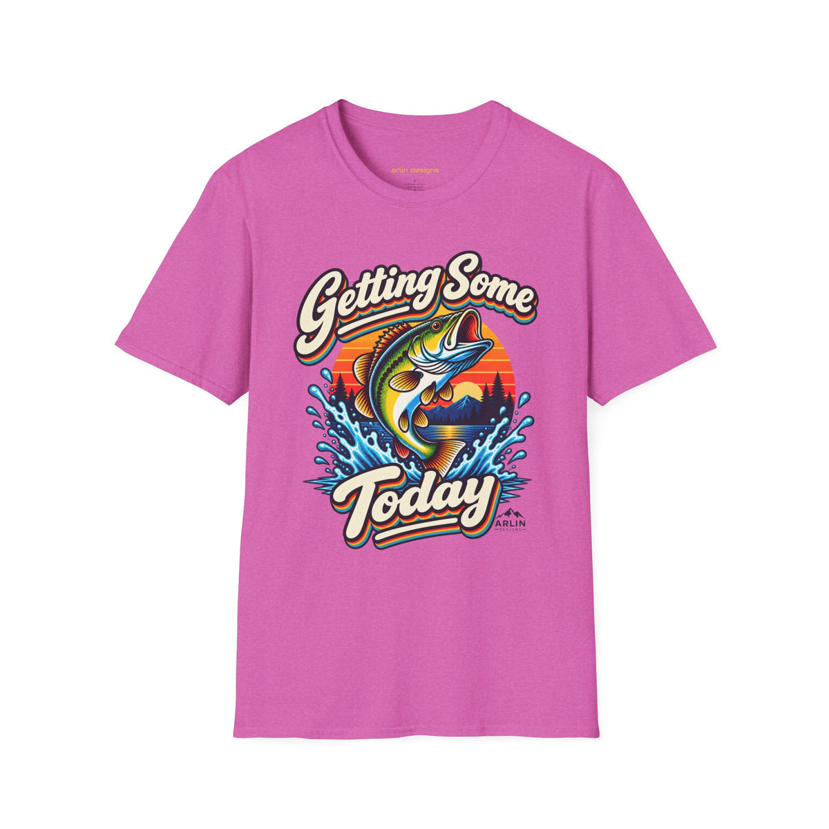 Fishing T-Shirt — "Getting Some BASS Today" Retro Bass Graphic