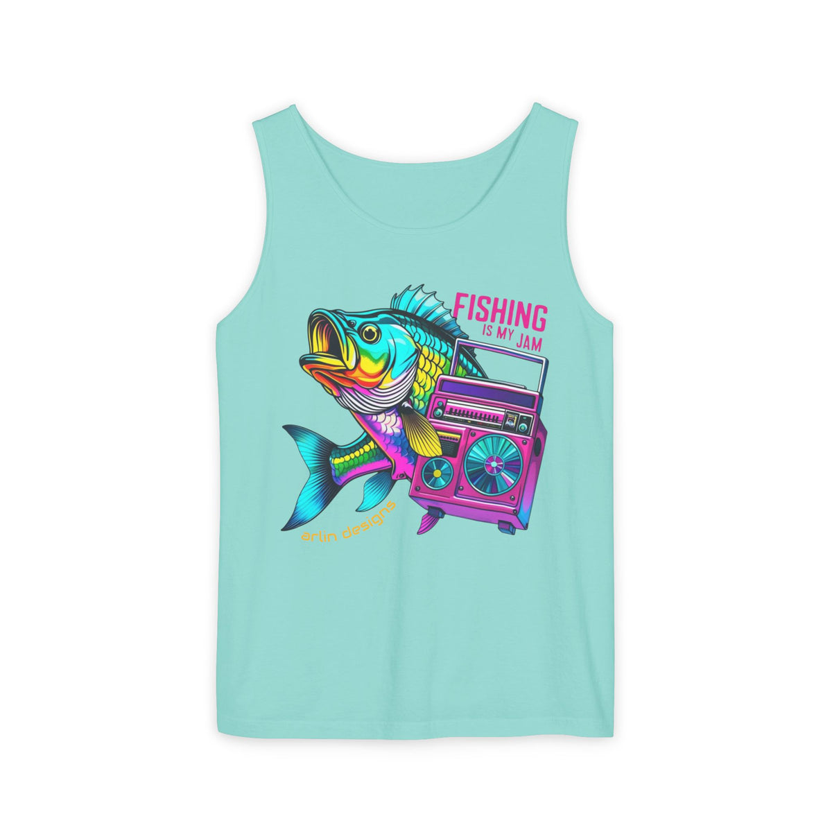 Fishing Slogan Tank Top — Beach Day Graphic Tee for Anglers
