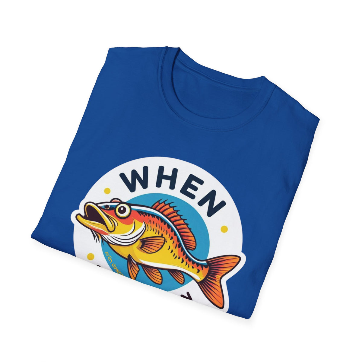 When Walleye See You Again Fishing T-Shirt — Retro Colorful Fish Graphic Tee