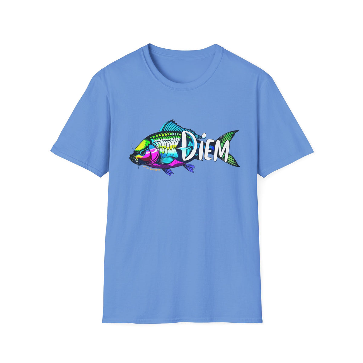 Carpe Diem Colorful Fish T-Shirt — Seize the Day Fishing Graphic Tee