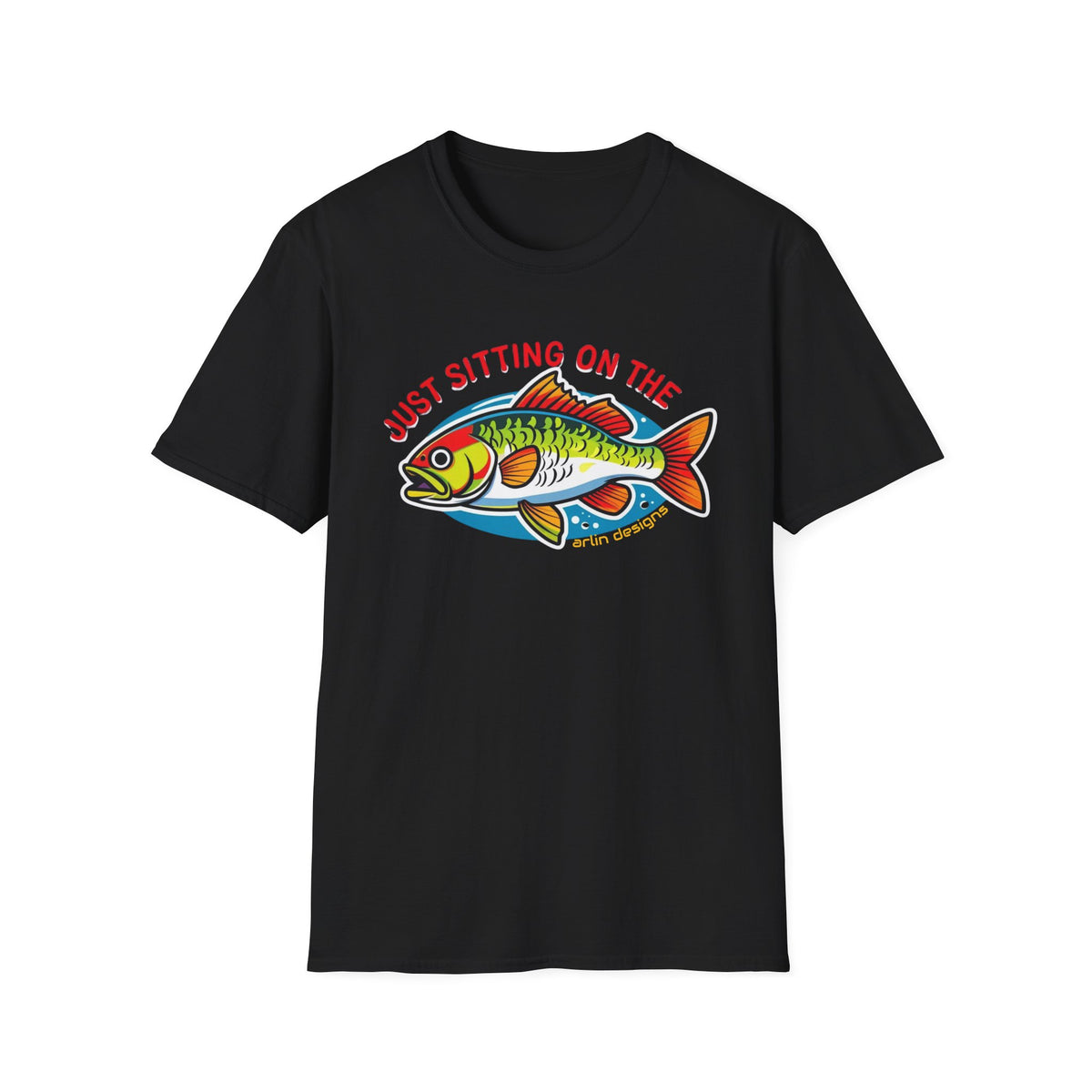 "Just Sitting on the Perch" Fishing T-Shirt — Funny Fish Graphic Tee